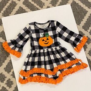 Spectacular Halloween Pumpkin Appliqué Dress size 2T